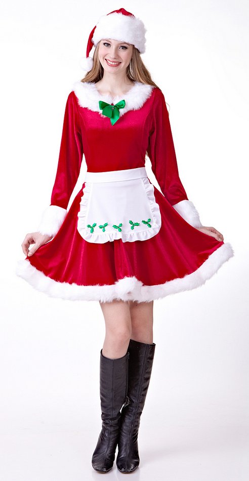 FC143 Sexy Santa Costume Cosplay Christmas Costume Cute Girl Christmas Dress
